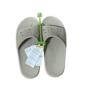 Crocs Baya II Slide Sandals Shoes Mens Size 11 Gray Cobblestone Comfort Casual